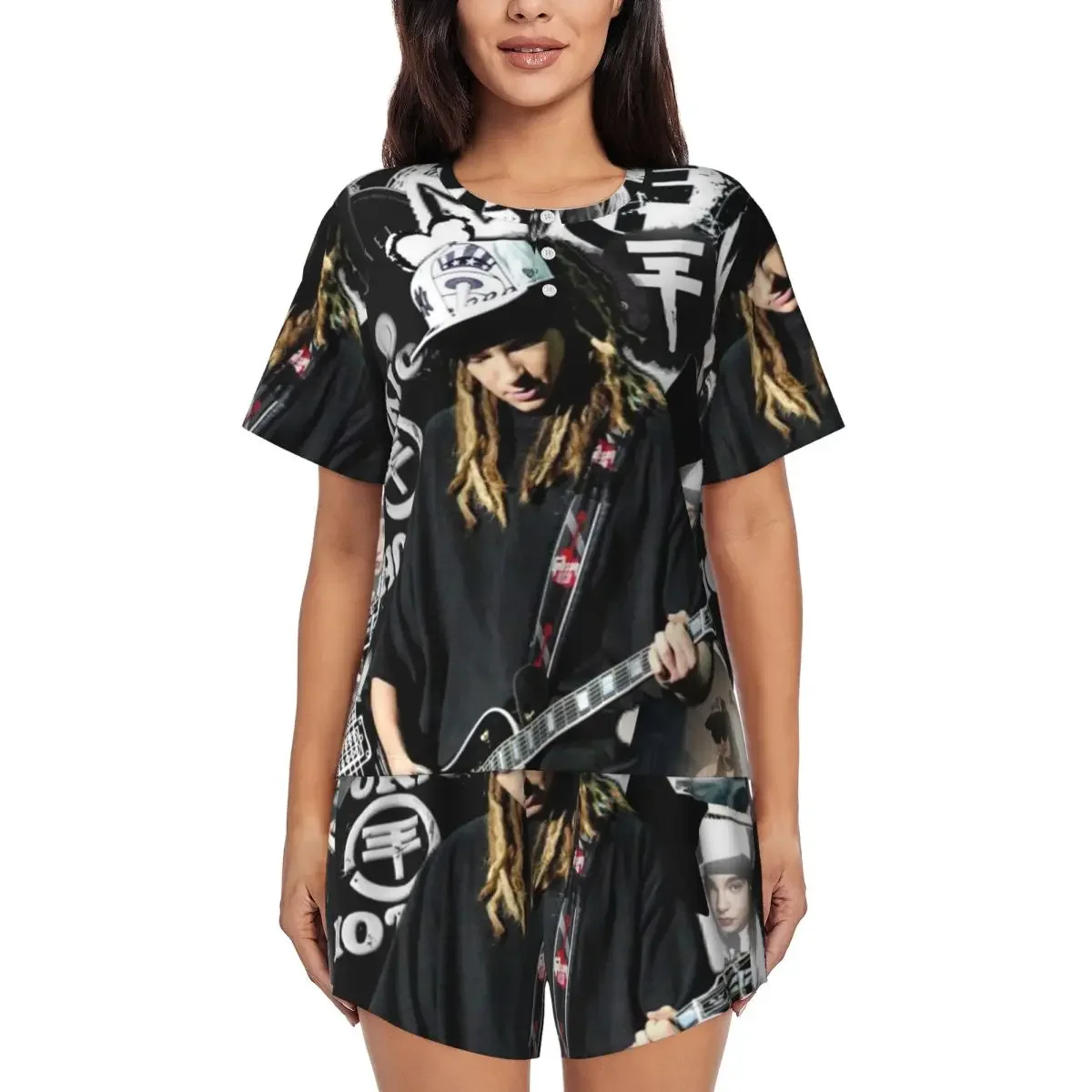 Tokio Hotel Tom Kaulitz Music Band Round Neck Short Sleeve Nightgowns for Sleeping Sleepshirts Women Soft Pajama Set Short Pants
Tokio Hotel Tom Kaulitz Music Band Round Neck Short Sleeve Nightgowns for Sleeping Sleepshirts Women Soft Pajama Set Short Pants