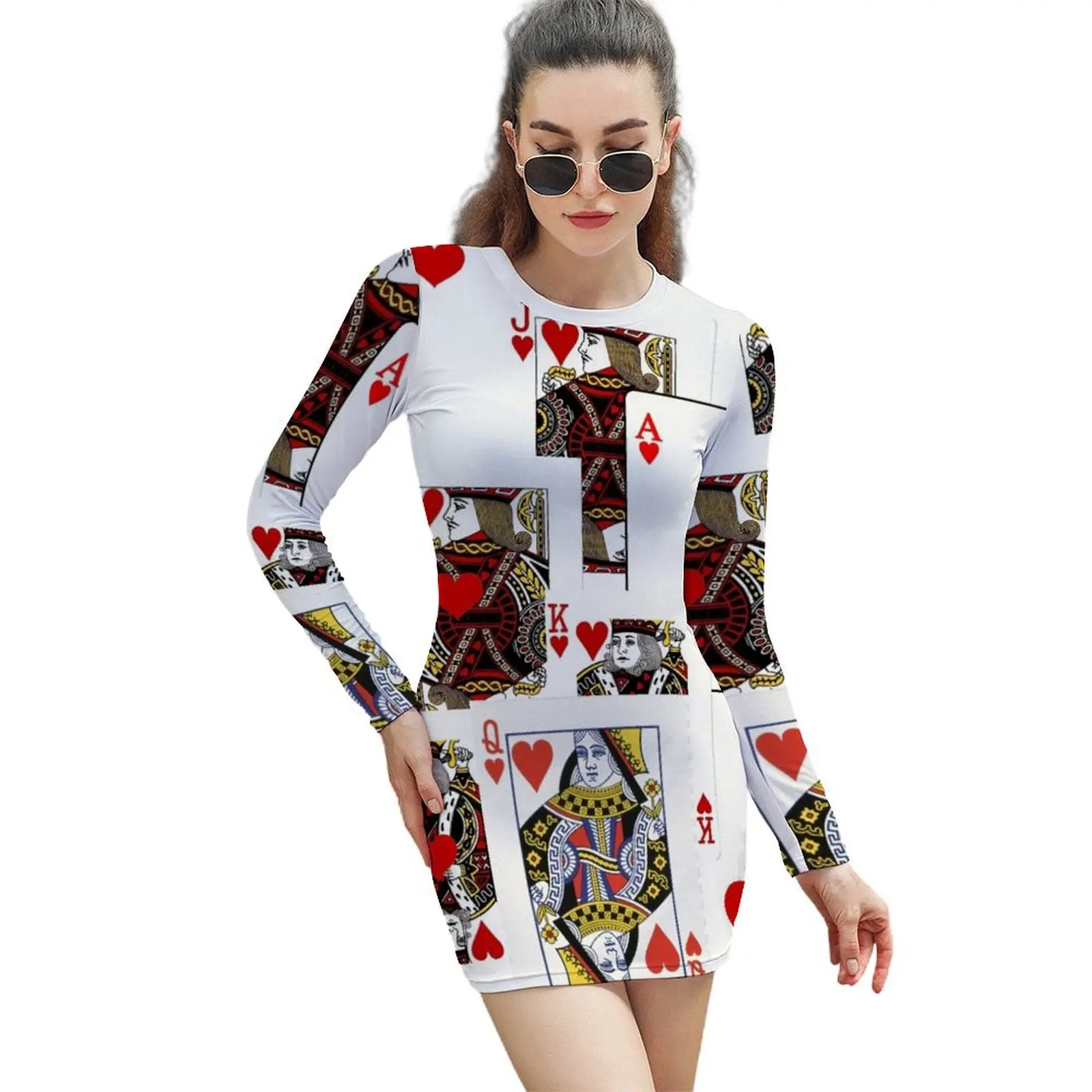 ROYAL COURT CASINO RED HEARTS PLAYING CARDS Long-Sleeved Sheath Dress prom dresses Woman dresses Women's skirt
ROYAL COURT CASINO RED HEARTS PLAYING CARDS Long-Sleeved Sheath Dress prom dresses Woman dresses Women's skirt