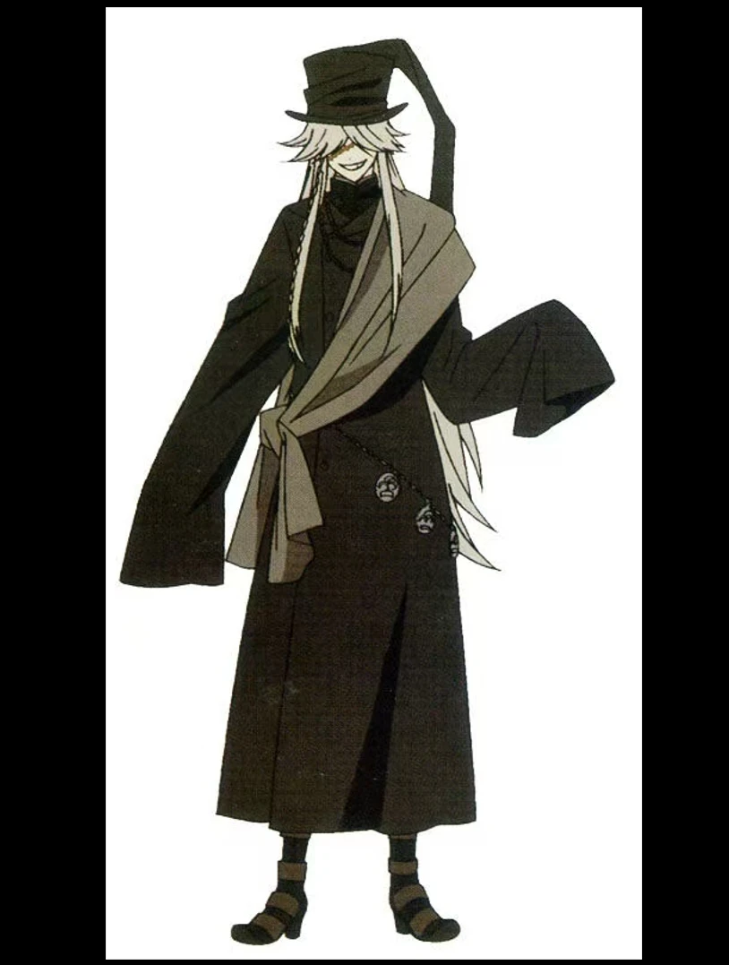 Black Butler anime Undertaker cosplay costume including a hat prayer beads and waist chain Suitable for Halloween and Christmas
Black Butler anime Undertaker cosplay costume including a hat prayer beads and waist chain Suitable for Halloween and Christmas
