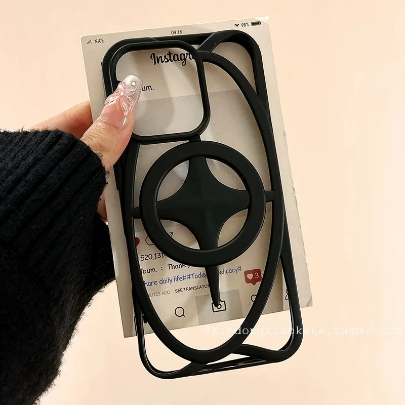 Star-shaped hollow phone case, suitable for Apple phones
Star-shaped hollow phone case, suitable for Apple phones