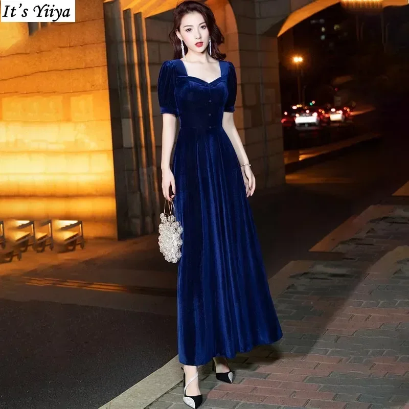 It's Yiiya Customized Evening Dress Navy Blue Velvet Square Collar Zipper Floor-Length A-Linen Plus size Woman Formal Party Gown
It's Yiiya Customized Evening Dress Navy Blue Velvet Square Collar Zipper Floor-Length A-Linen Plus size Woman Formal Party Gown