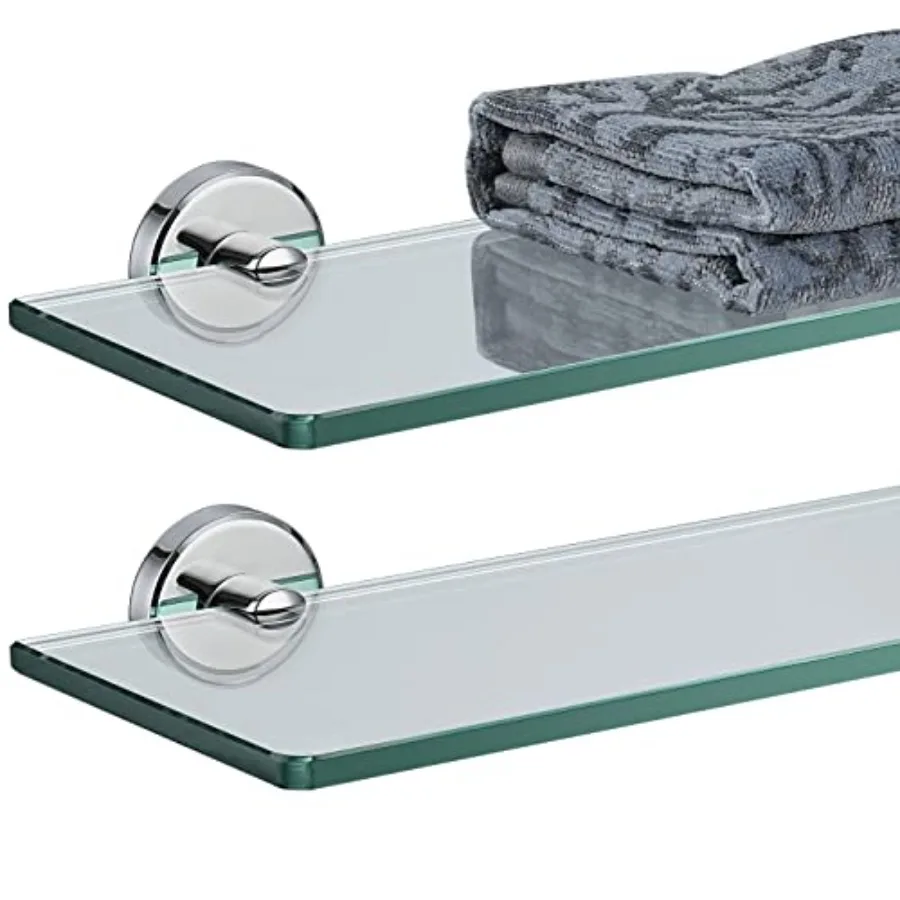 Bathroom Glass Shelf Tempered Glass Shower Storage by 5 304 Stainless Steel Polished Wall Mount 2 Pack TGS0L-CH-P
Bathroom Glass Shelf Tempered Glass Shower Storage by 5 304 Stainless Steel Polished Wall Mount 2 Pack TGS0L-CH-P