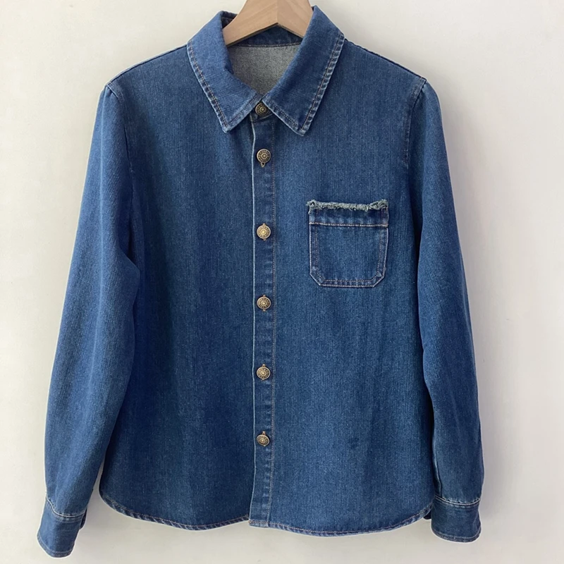 Cowboy shirt comfortable and casual for autumn 2025 blue pure cotton long sleeved casual shirt jacket top
Cowboy shirt comfortable and casual for autumn 2025 blue pure cotton long sleeved casual shirt jacket top