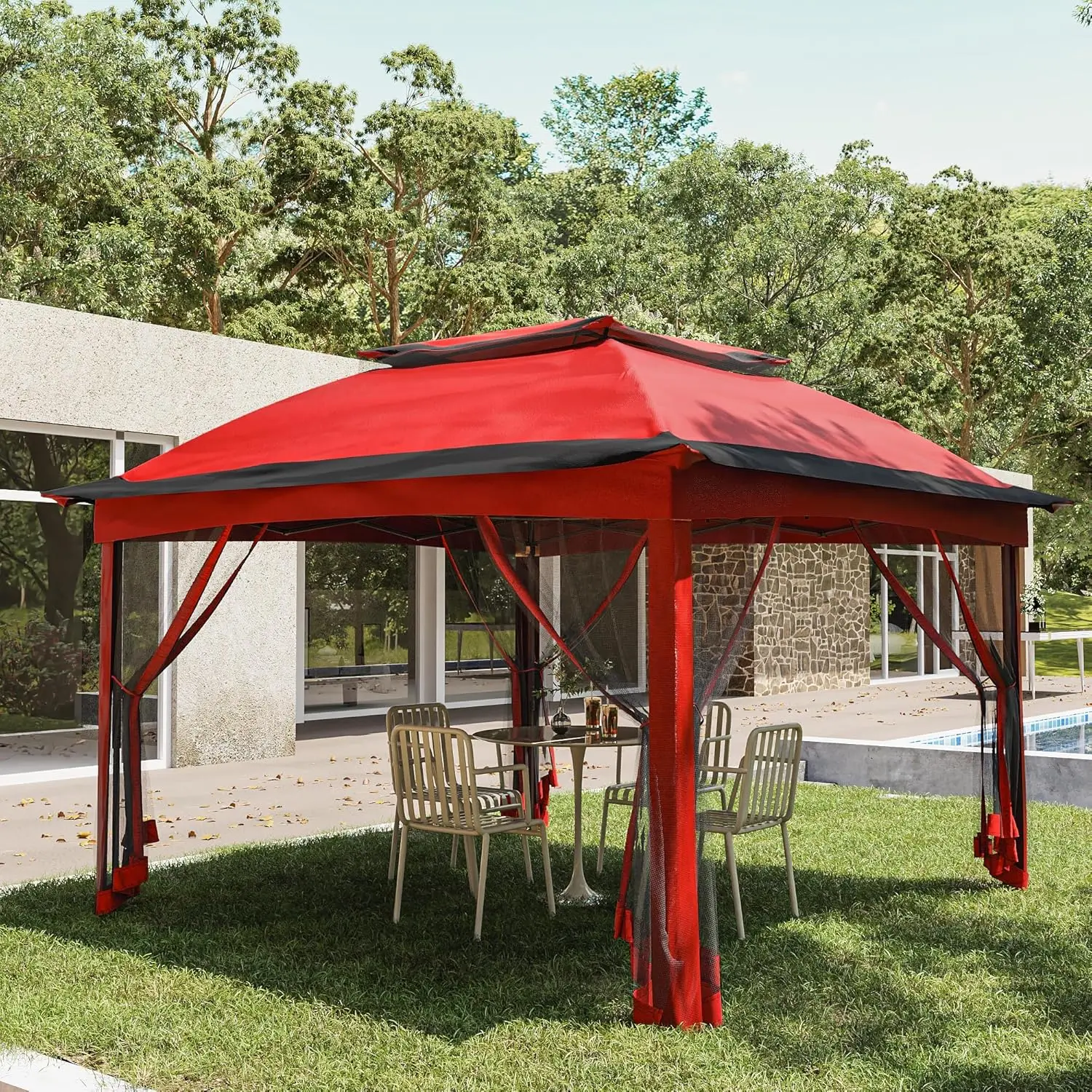 Gazebo for Patios Gazebo Canopy Tent with Sidewalls Outdoor Gazebo with Mosquito Netting Pop Up Canopy Shelter Wedding Tent
Gazebo for Patios Gazebo Canopy Tent with Sidewalls Outdoor Gazebo with Mosquito Netting Pop Up Canopy Shelter Wedding Tent