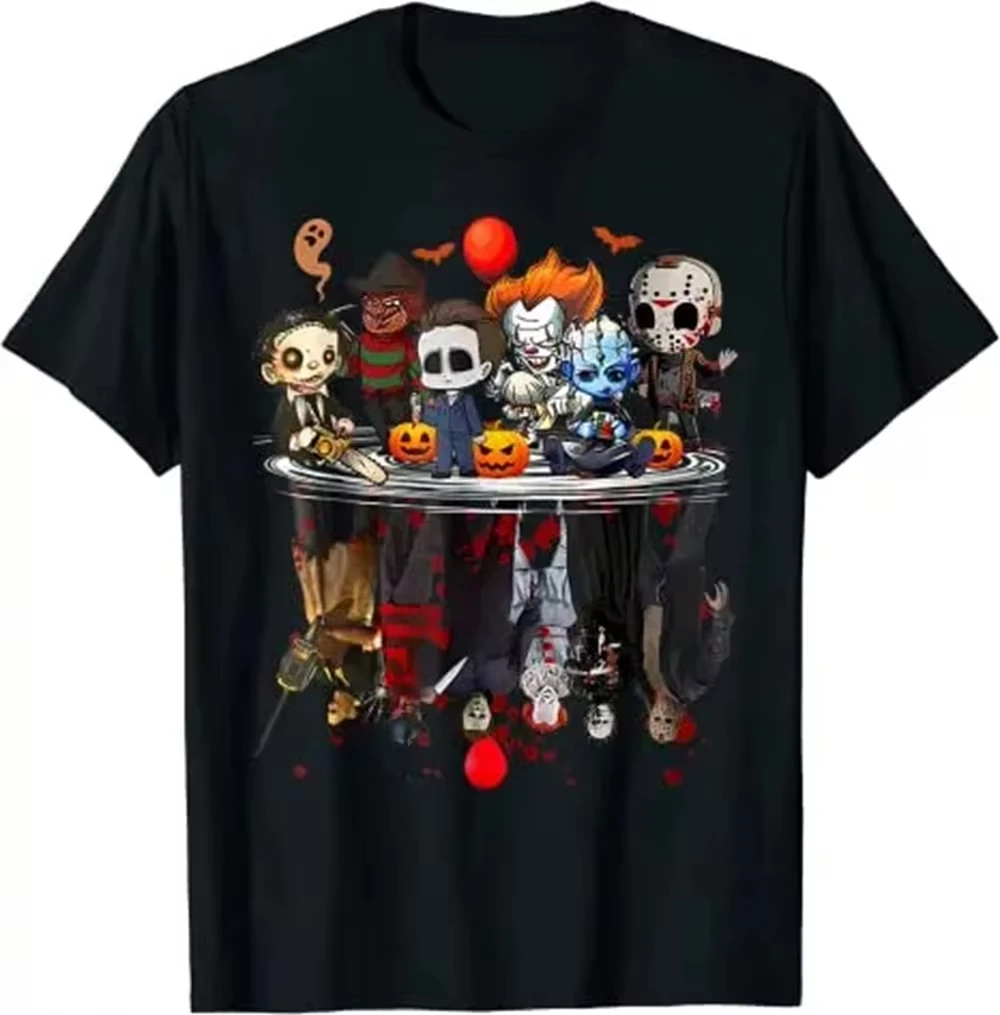 Horror Movies Character Halloween Costume Gift T-Shirt Gothic Style Graphic Tee Top Short Sleeve Blouses for Kids Adult
Horror Movies Character Halloween Costume Gift T-Shirt Gothic Style Graphic Tee Top Short Sleeve Blouses for Kids Adult