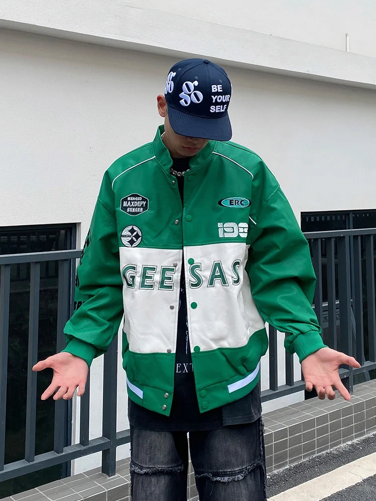 European and American street retro PU leather clothing baseball suit men's 2022 spring and autumn new high street ruffian
European and American street retro PU leather clothing baseball suit men's 2022 spring and autumn new high street ruffian