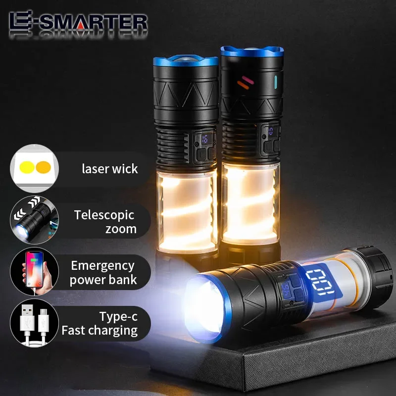 High Power Zoom Long-Range Flashlight Camping Lights Outdoor Tent Lights Multifunctional Charging Camping Atmosphere Lights
High Power Zoom Long-Range Flashlight Camping Lights Outdoor Tent Lights Multifunctional Charging Camping Atmosphere Lights