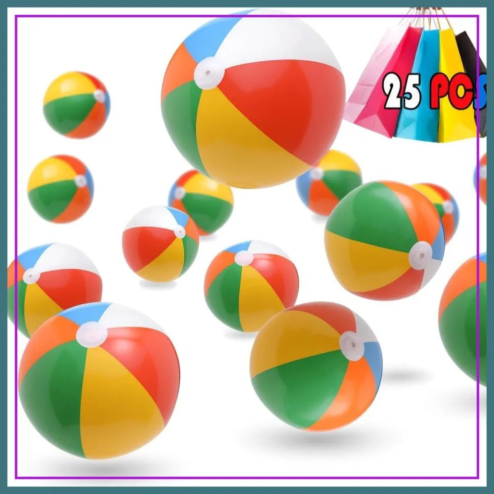 25pcs Mini Beach Balls - 6" Inflatable Rainbow Summer Water Toys for Pool Party, Carnival, Birthday Giveaway
25pcs Mini Beach Balls - 6" Inflatable Rainbow Summer Water Toys for Pool Party, Carnival, Birthday Giveaway