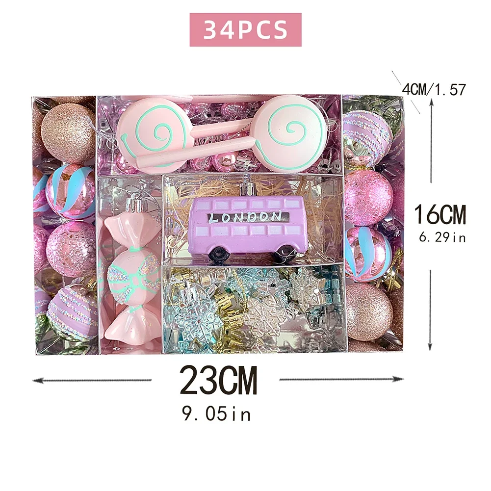 Macaron Christmas Ball Set Vibrant Decorative Pendants With Fun Shapes Like Cars And Snowflakes For Holiday Celebrations
Macaron Christmas Ball Set Vibrant Decorative Pendants With Fun Shapes Like Cars And Snowflakes For Holiday Celebrations