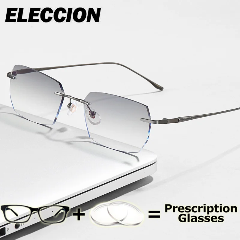 ELECCION Prescription Glasses Presbyopia Myopia Reading Glasses Frame Women Men Titanium Flexible Optical Eyewear Multifocal 
ELECCION Prescription Glasses Presbyopia Myopia Reading Glasses Frame Women Men Titanium Flexible Optical Eyewear Multifocal