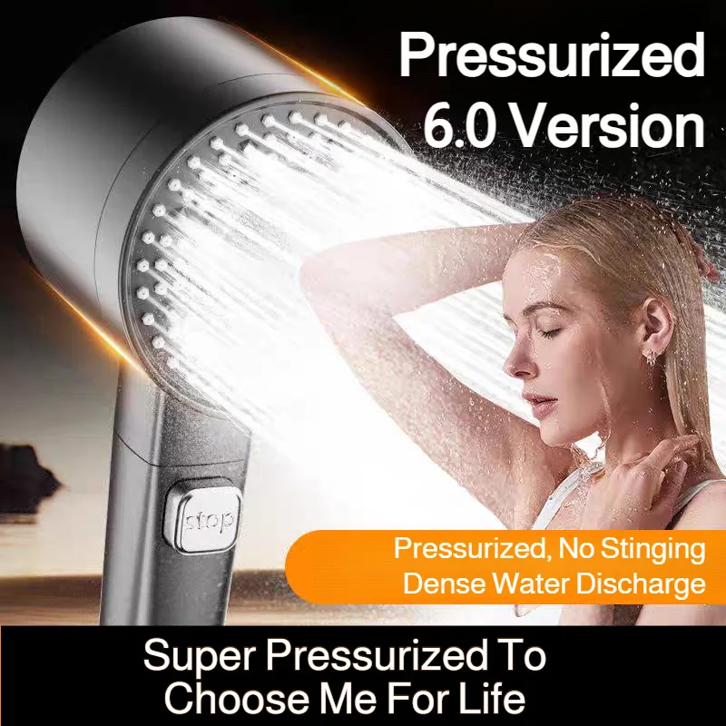 Household Pressurized Showerhead With Water Stop Function Five Water Outlet Modes High Density PP Cotton Filter Showerhead
Household Pressurized Showerhead With Water Stop Function Five Water Outlet Modes High Density PP Cotton Filter Showerhead