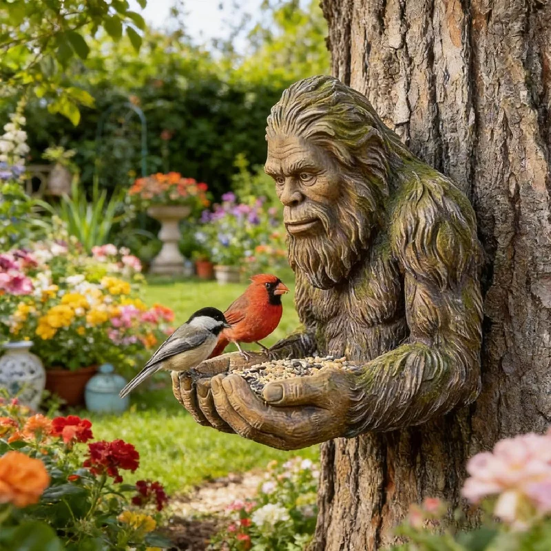 Bigfoot Bird Feeder, Outdoor Fun Hanging Bird Feeder, Waterproof Tree-Mounted Outdoor Sculpture Bird Feeder with Hidden Hook, Su
Bigfoot Bird Feeder, Outdoor Fun Hanging Bird Feeder, Waterproof Tree-Mounted Outdoor Sculpture Bird Feeder with Hidden Hook, Su