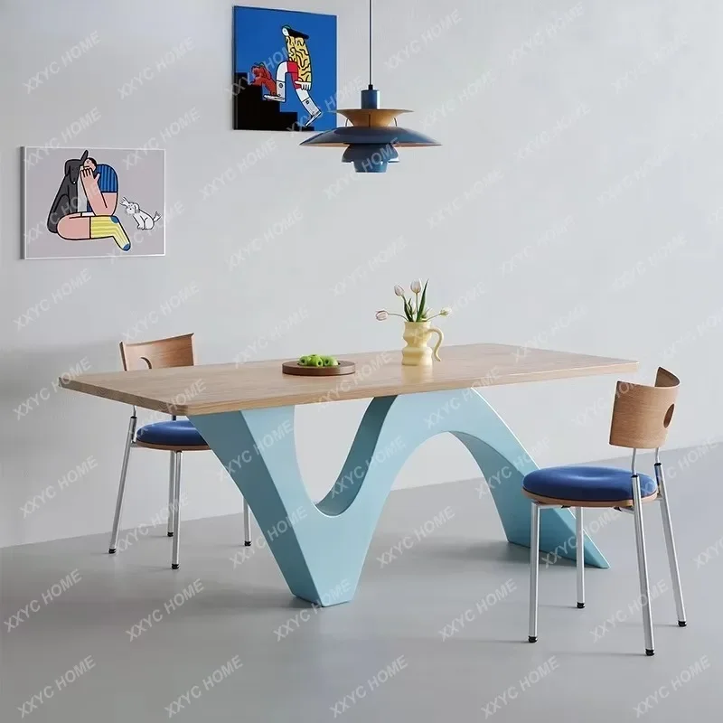 JLog wind solid wood dining table integrated dual-purpose custom Memphis color rectangular dining table
JLog wind solid wood dining table integrated dual-purpose custom Memphis color rectangular dining table