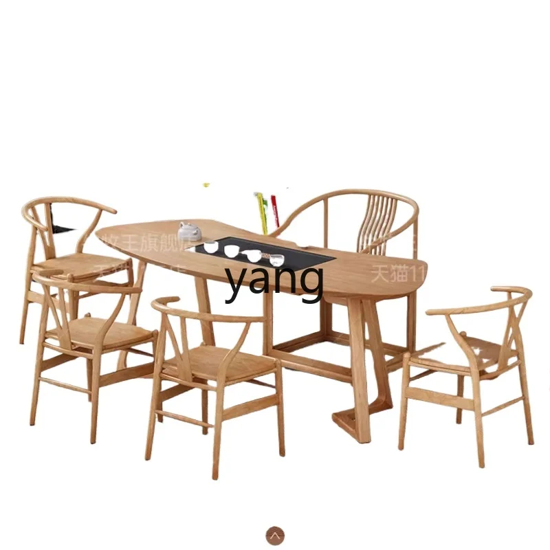 LMM curved table all solid wood tea table tea tray integrated balcony tea table and chair combination
LMM curved table all solid wood tea table tea tray integrated balcony tea table and chair combination