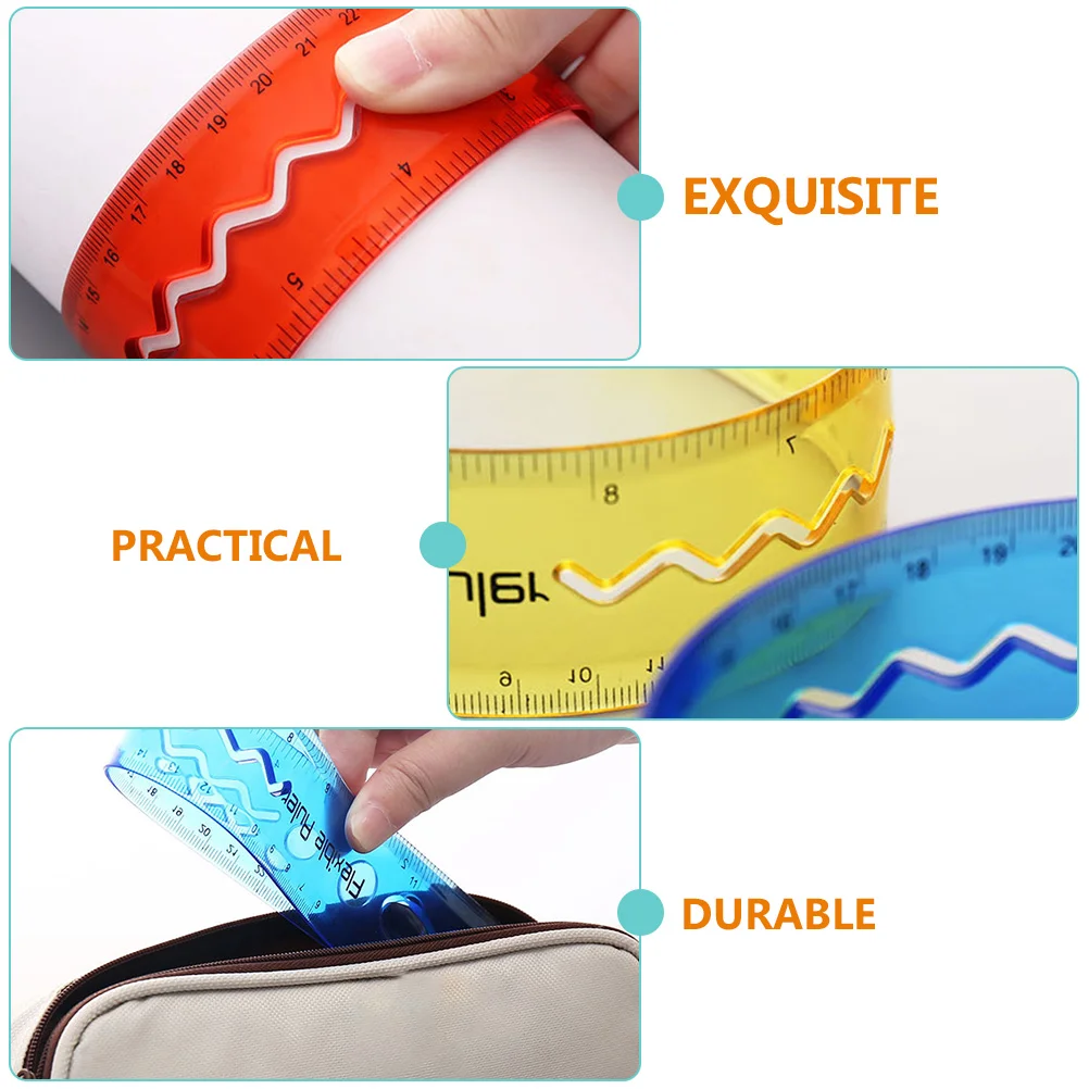 4pcs 30CM Soft Ruler Flexible Drawing Tool Multifunctional Plastic Kids Student Supply Circle Straight Clear
4pcs 30CM Soft Ruler Flexible Drawing Tool Multifunctional Plastic Kids Student Supply Circle Straight Clear