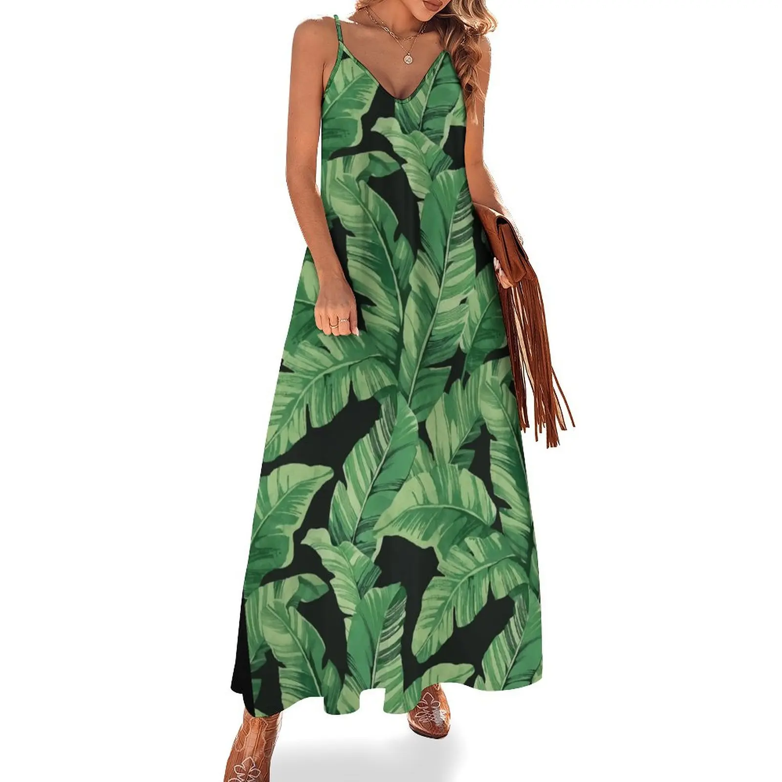 Tropical banana leaves Sleeveless Long Dress prom clothes evening dress woman long dress women
Tropical banana leaves Sleeveless Long Dress prom clothes evening dress woman long dress women