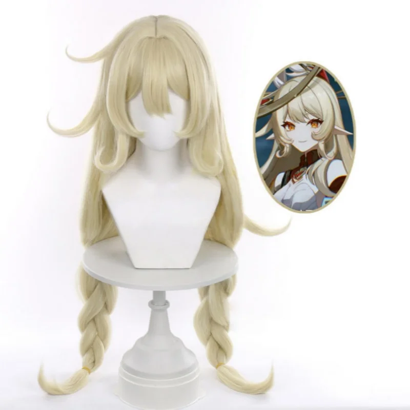 Парик Genshin Impact Alice, золотисто-желтые косички, длинные волосы, косплей, термостойкое волокно, волосы на Хэллоуин, женская плетеная шапочка для парика
Парик Genshin Impact Alice, золотисто-желтые косички, длинные волосы, косплей, термостойкое волокно, волосы на Хэллоуин, женская плетеная шапочка для парика
