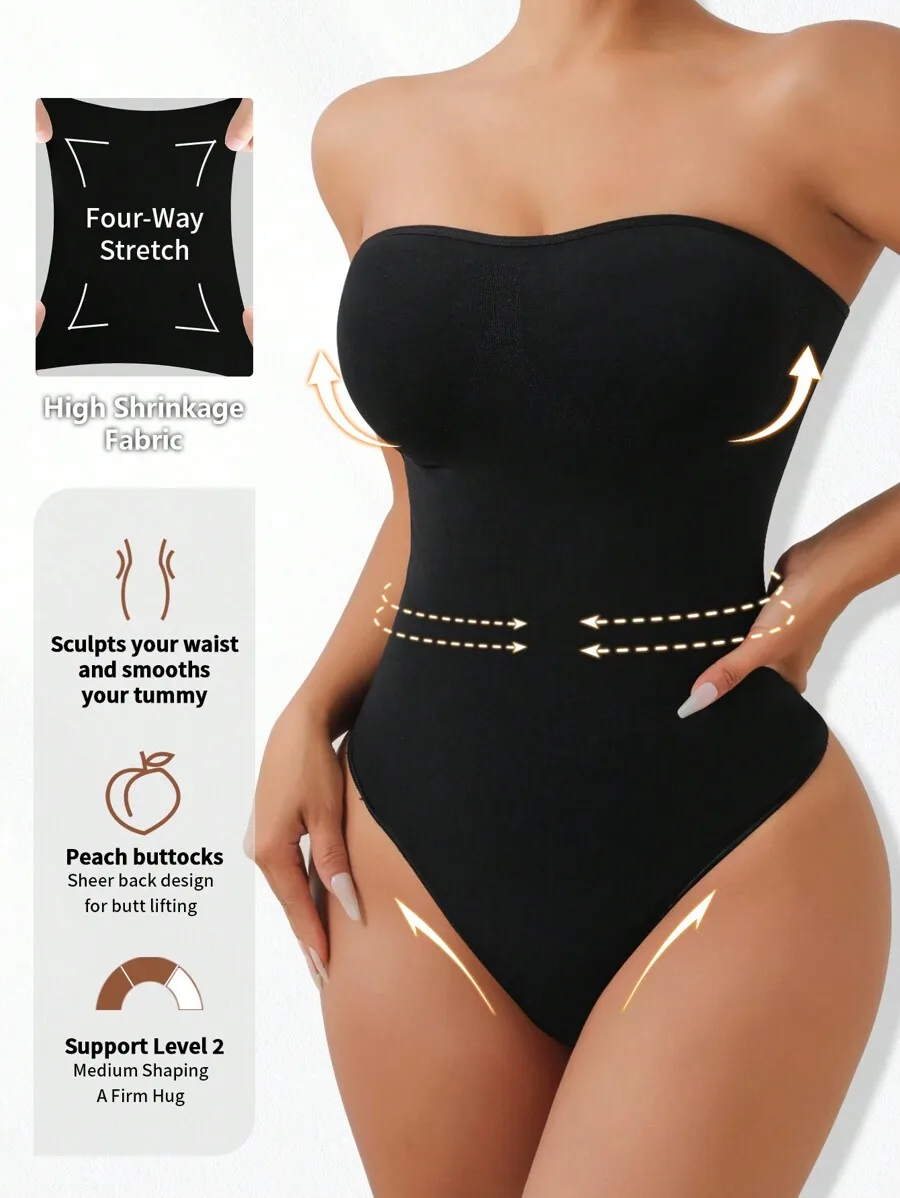 Womens Seamless Strapless Bodysuit Shapewear Waist Tummy Control Firm Support
Womens Seamless Strapless Bodysuit Shapewear Waist Tummy Control Firm Support
