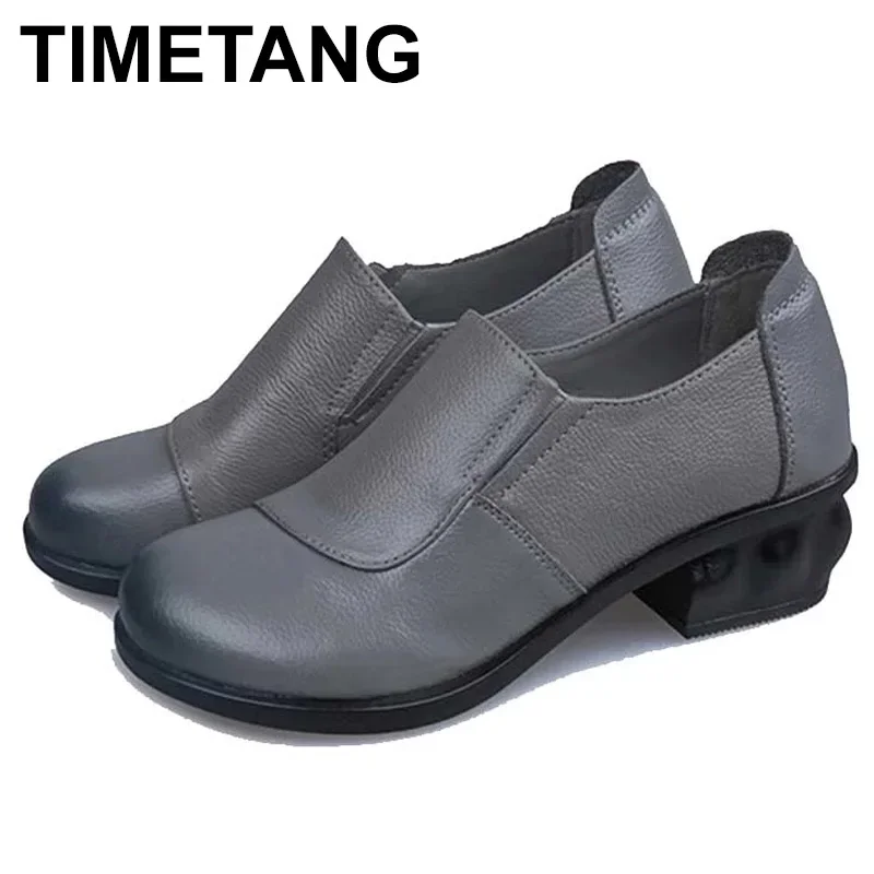 TIMETANGSpring Autum Genuine Leather Shoes Women High Heels Fashion Womens Pumps Office Ladies Shoes Black comfortable soft sing
TIMETANGSpring Autum Genuine Leather Shoes Women High Heels Fashion Womens Pumps Office Ladies Shoes Black comfortable soft sing