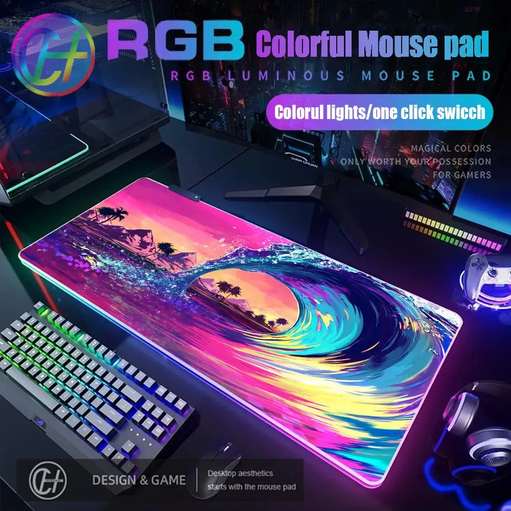 Игровой коврик для мыши HYBXAXC 900x400x4 мм Great Wave с RGB-подсветкой, HD-дизайн, большой игровой коврик для стола, светодиодный коврик XXL 80x40
Игровой коврик для мыши HYBXAXC 900x400x4 мм Great Wave с RGB-подсветкой, HD-дизайн, большой игровой коврик для стола, светодиодный коврик XXL 80x40