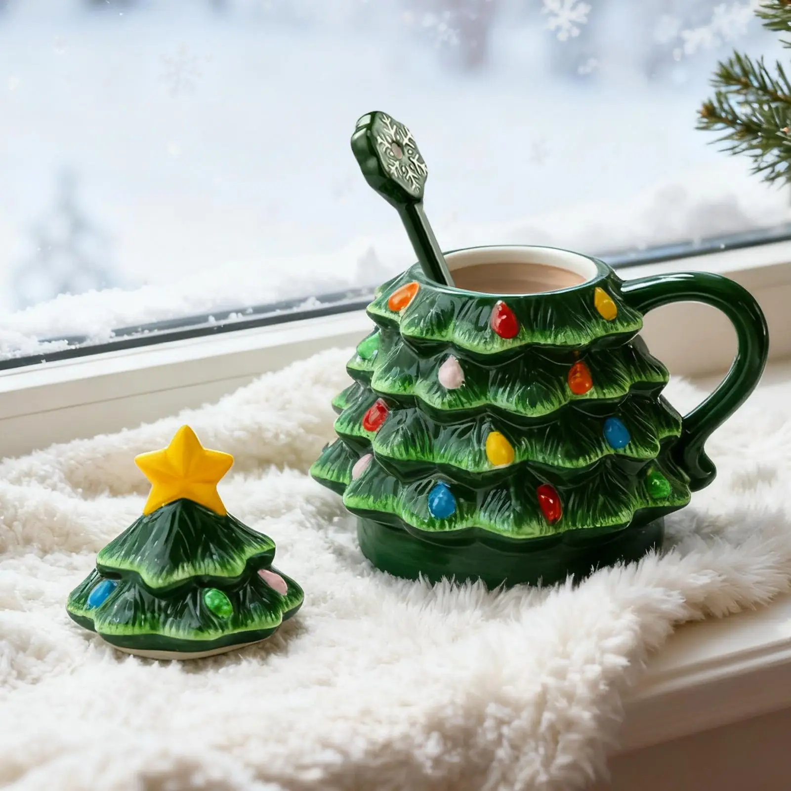 Christmas Tree Mug Ceramic Xmas Cup Funny Drinkware Holiday Coffee Tea Mug Unique Festive Design Durable New Year Gifts
Christmas Tree Mug Ceramic Xmas Cup Funny Drinkware Holiday Coffee Tea Mug Unique Festive Design Durable New Year Gifts
