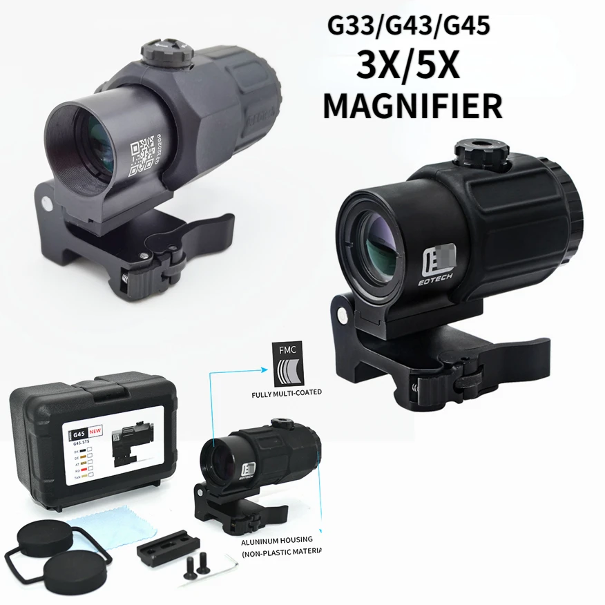 Высококачественный оптический прицел Eotech G33/G43/G45 3X 5X с лупой, прицел с откидной на боковую планку Пикатинни QD Mount 558 Red Dot Sight
Высококачественный оптический прицел Eotech G33/G43/G45 3X 5X с лупой, прицел с откидной на боковую планку Пикатинни QD Mount 558 Red Dot Sight