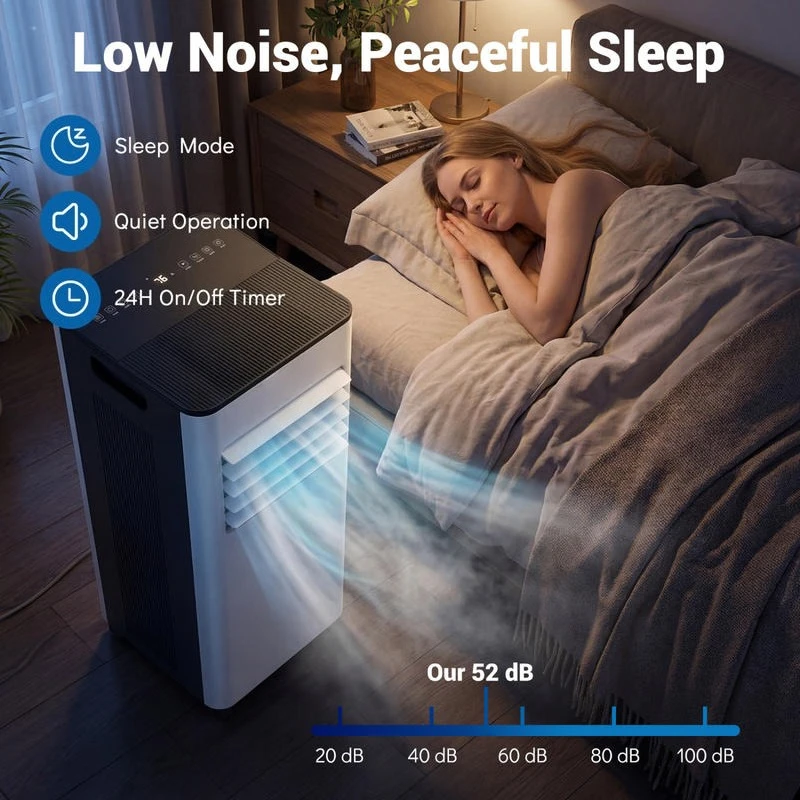8000 BTU Portable Air Conditioner with Fan and Dehumidifier and LED Display
8000 BTU Portable Air Conditioner with Fan and Dehumidifier and LED Display