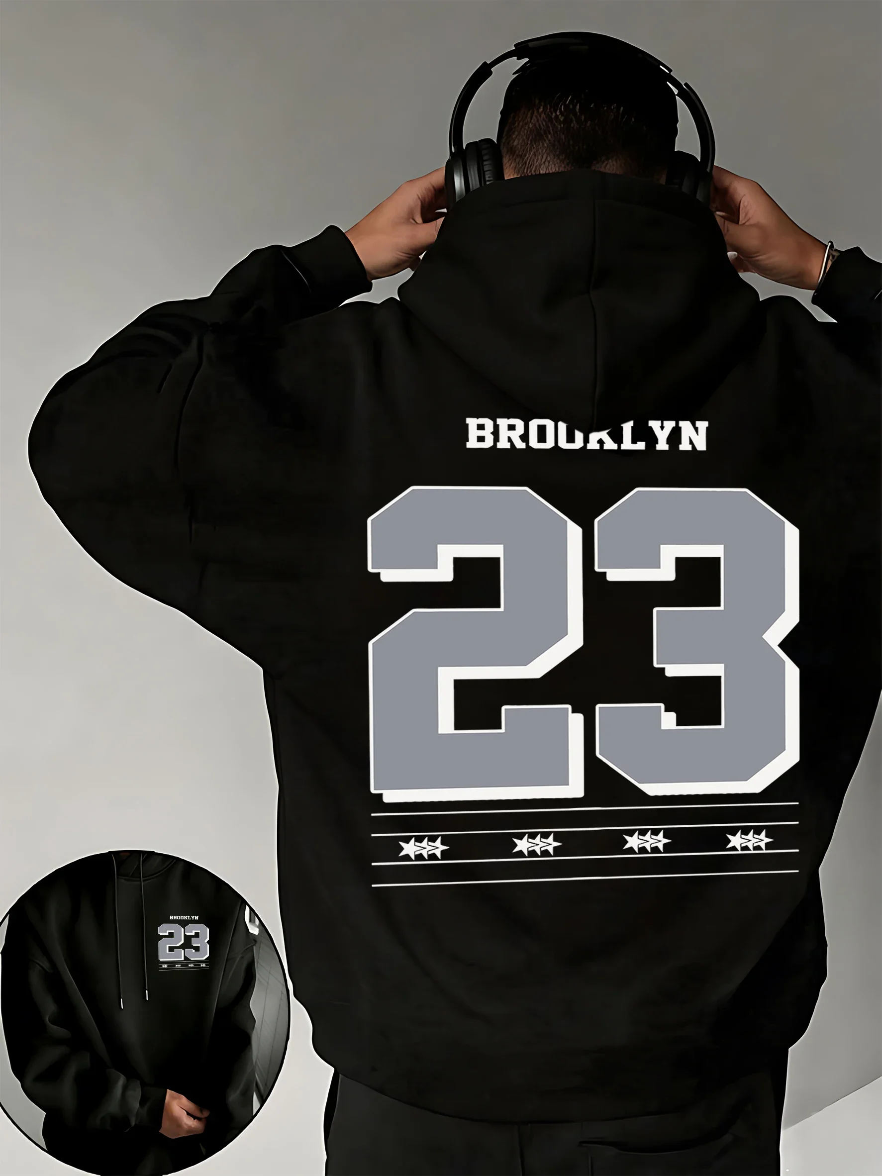 Brooklyn Number 23 Sweat à capuche ample et confortable pour homme, motif créatif, style streetwear sportif, avec pochestendance
Brooklyn Number 23 Sweat à capuche ample et confortable pour homme, motif créatif, style streetwear sportif, avec pochestendance