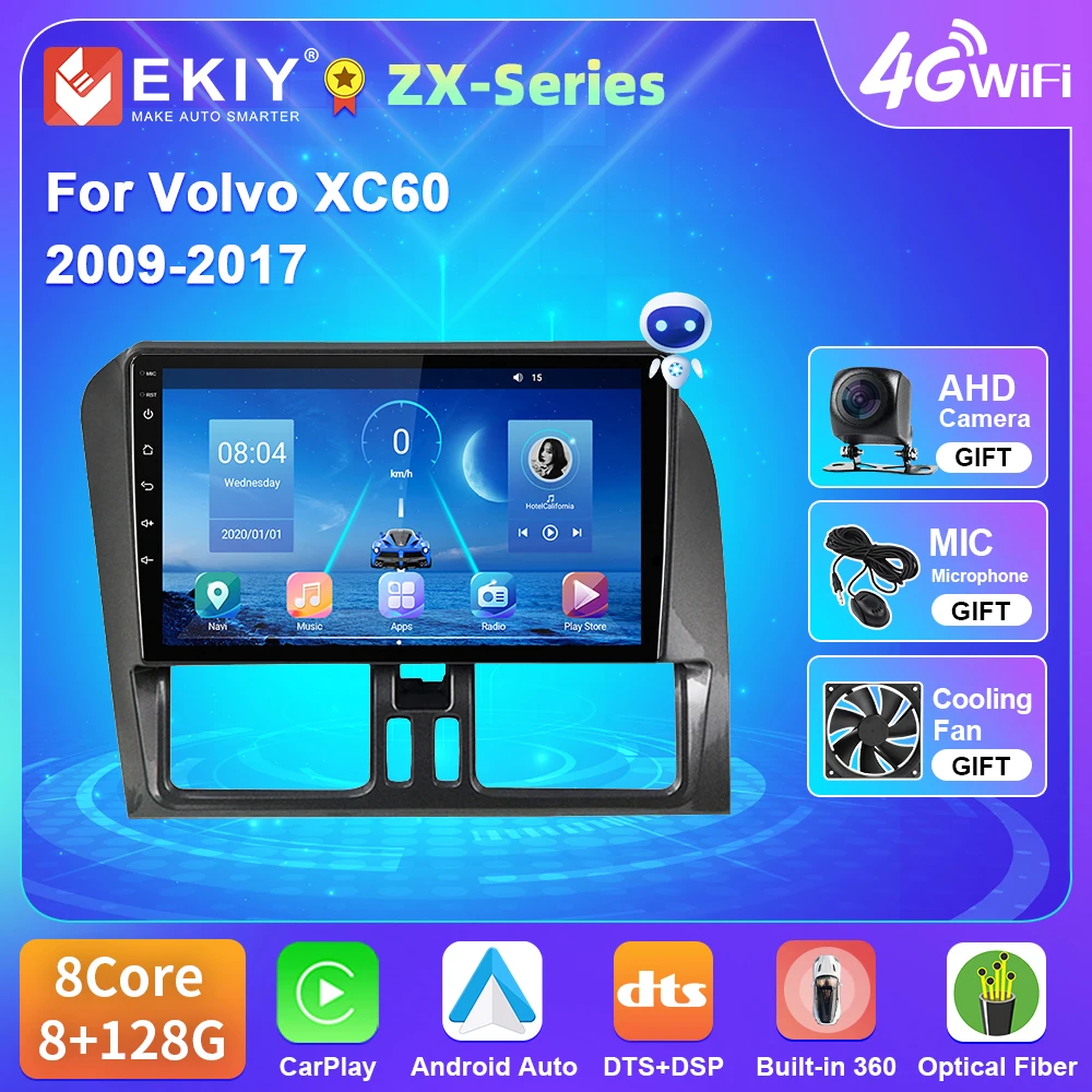 EKIY T5 Android 10 Car Radio For Volvo XC60 2009-2017 4G WIFI Multimedia Video Player Carplay DSP Android Auto No DVD 2 Din
EKIY T5 Android 10 Car Radio For Volvo XC60 2009-2017 4G WIFI Multimedia Video Player Carplay DSP Android Auto No DVD 2 Din