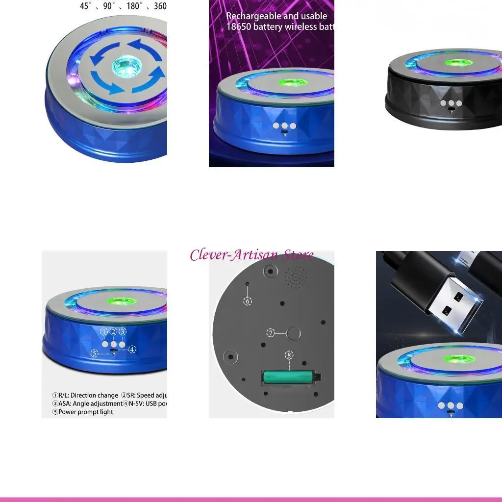 E06B Electric Turntable Display Stand Colorful Light 360°Rotating Table Watch Jewelry
E06B Electric Turntable Display Stand Colorful Light 360°Rotating Table Watch Jewelry