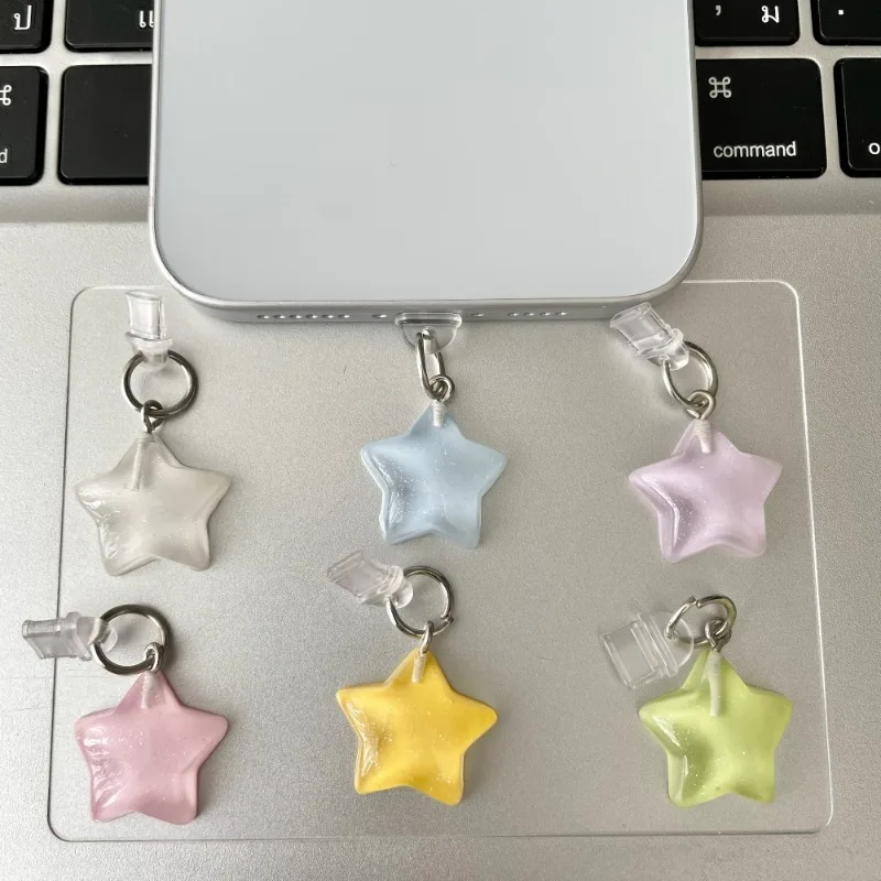 Sweet Dust Plug Charm Cute Star For iPhone Type-C Charging Port Cover Decorative Pendant Women Gift
Sweet Dust Plug Charm Cute Star For iPhone Type-C Charging Port Cover Decorative Pendant Women Gift
