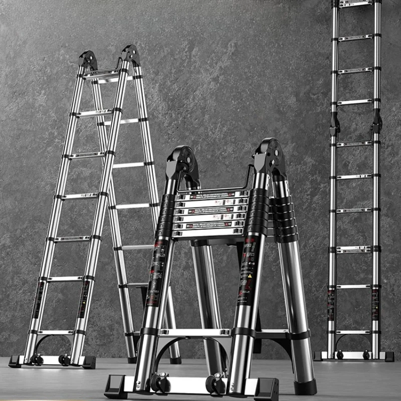 Stainless Steel Telescoping Ladder,Heavy Duty Portable A-Frame Step Stool for Home,Foldable Extension Safety Stair for Household
Stainless Steel Telescoping Ladder,Heavy Duty Portable A-Frame Step Stool for Home,Foldable Extension Safety Stair for Household