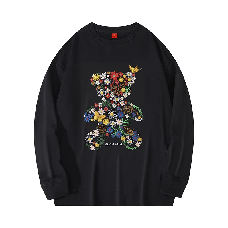 Fashion Men Hoodies Embroidery Crewneck Sweatshirt Cotton Harajuku Hoodies Streetwear Korean Bear Flower Butterfly Youth Couple
Fashion Men Hoodies Embroidery Crewneck Sweatshirt Cotton Harajuku Hoodies Streetwear Korean Bear Flower Butterfly Youth Couple