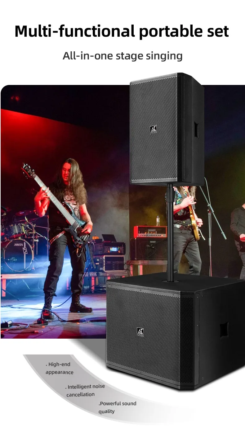 Subwoofer Column Array Speaker Active Professional PA Audio System for Outdoor Sports Events Stage Live Performance Concert Show
Subwoofer Column Array Speaker Active Professional PA Audio System for Outdoor Sports Events Stage Live Performance Concert Show
