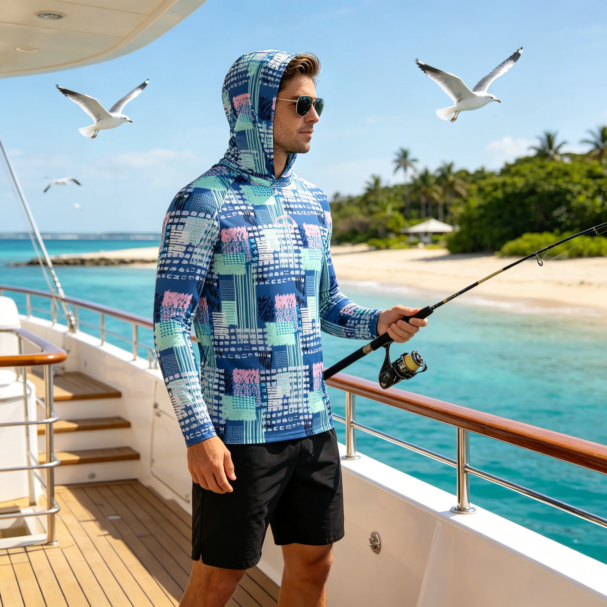 Men UPF50 Sun Protection Fish Shirts Fishing Hoodies Quick Dry Hooded Breathable Long Sleeve Outdoor Fishing Hiking Printed Tops
Men UPF50 Sun Protection Fish Shirts Fishing Hoodies Quick Dry Hooded Breathable Long Sleeve Outdoor Fishing Hiking Printed Tops