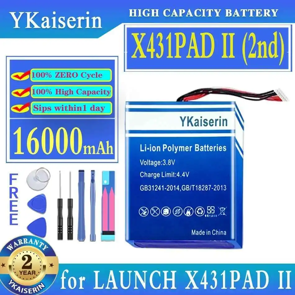 Для Launch X431PAD II 2 X431 Pad 2-го поколения, автомобильный диагностический планшет большой емкости, аккумулятор 16000 мАч
Для Launch X431PAD II 2 X431 Pad 2-го поколения, автомобильный диагностический планшет большой емкости, аккумулятор 16000 мАч