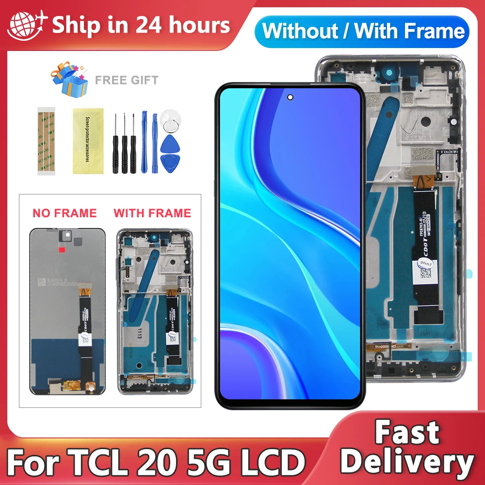 Display For TCL 20 5G T781 T781K T781H LCD Display Touch Screen Digitizer Assembly For TCL 20 5G Screen Replacement
Display For TCL 20 5G T781 T781K T781H LCD Display Touch Screen Digitizer Assembly For TCL 20 5G Screen Replacement