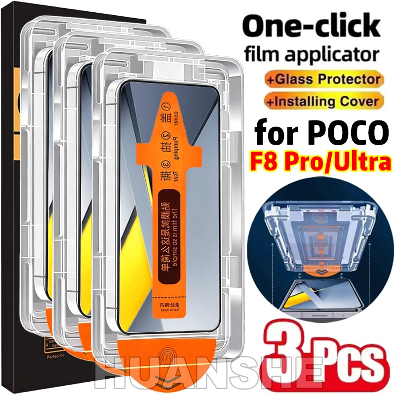 2-3Pcs Easy Install Dust Free Anti-Shatter Tempered Glass Screen Protector for Xiaomi POCO F8 Ultra F8 Pro
2-3Pcs Easy Install Dust Free Anti-Shatter Tempered Glass Screen Protector for Xiaomi POCO F8 Ultra F8 Pro