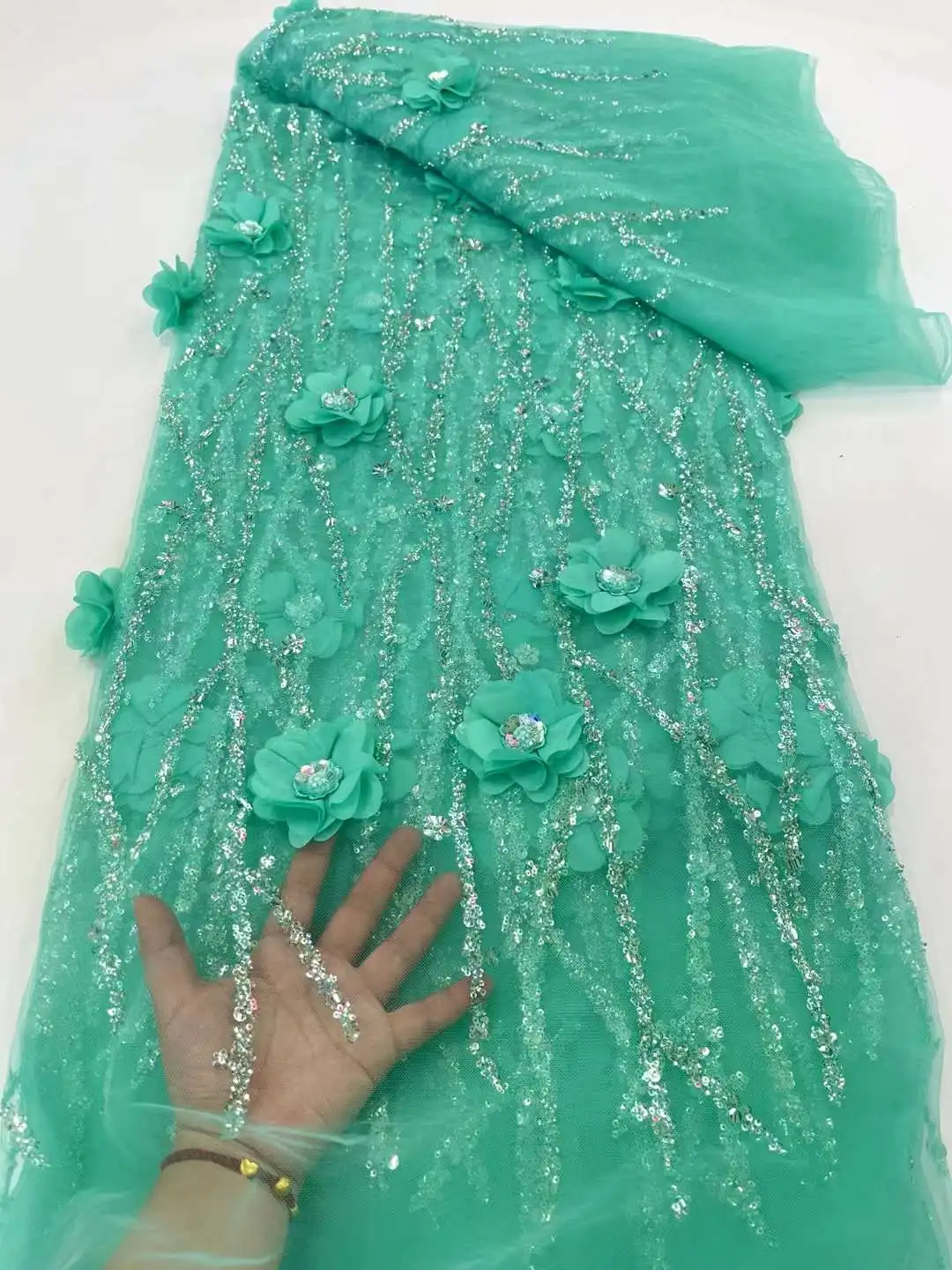Handmade Beads French Tulle Lace Fabric 2024 High Quality 3d Flower Embroidery African Beads Lace Fabric For Wedding Dresses Xc
Handmade Beads French Tulle Lace Fabric 2024 High Quality 3d Flower Embroidery African Beads Lace Fabric For Wedding Dresses Xc