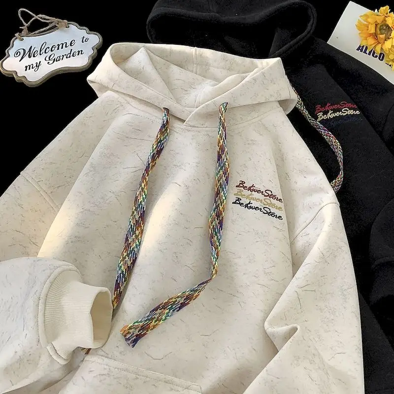 Fashion Pullovers for Men Women Colorful Streamers Drawstring Pullover Coats Polar Fleece Zipper Pocket High Neck Tops Autumn
Fashion Pullovers for Men Women Colorful Streamers Drawstring Pullover Coats Polar Fleece Zipper Pocket High Neck Tops Autumn