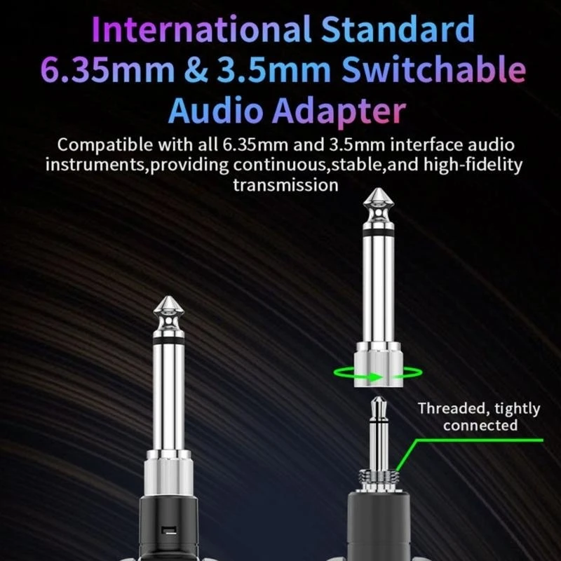 G6DE 2.4GHz Electric Guitar Accessories Wireless Guitar Transmitter Receiver System for Cordless Amplifier Guitar Cable Jacks
G6DE 2.4GHz Electric Guitar Accessories Wireless Guitar Transmitter Receiver System for Cordless Amplifier Guitar Cable Jacks