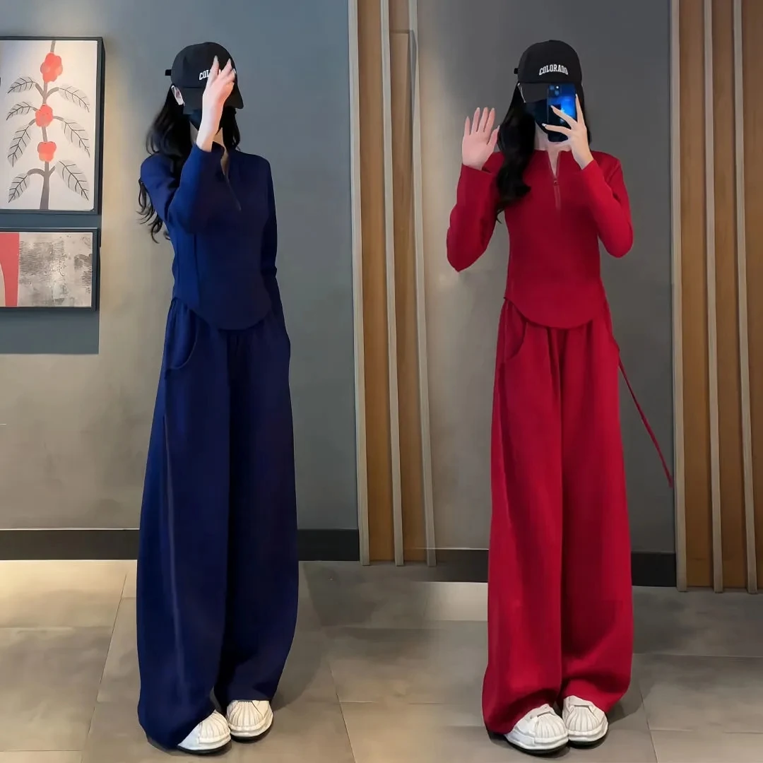 Spring Fall Fashion Women Sports Sets Casual Long Sleeve Pullover Tops+ Elastic Waist Wide Leg Pants 2PCS Tracksuit Outfit Suits
Spring Fall Fashion Women Sports Sets Casual Long Sleeve Pullover Tops+ Elastic Waist Wide Leg Pants 2PCS Tracksuit Outfit Suits