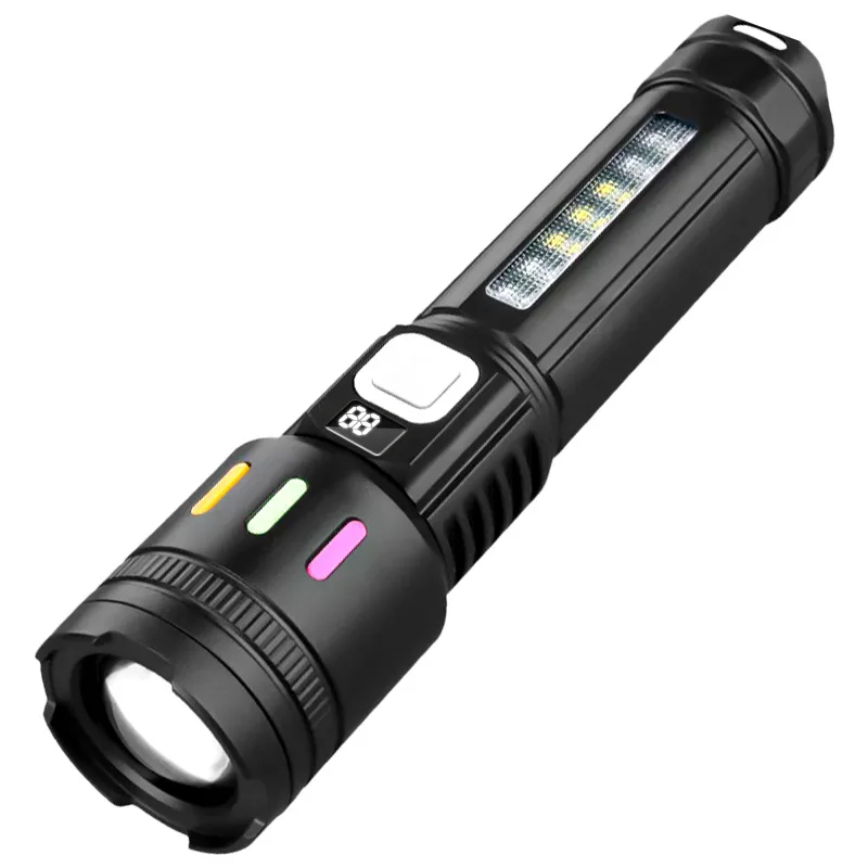 XUPU new type-c rechargeable zoom flashlight work light outdoor torch flashlight With Side Safety Red Blue Sos Emergency Light
XUPU new type-c rechargeable zoom flashlight work light outdoor torch flashlight With Side Safety Red Blue Sos Emergency Light
