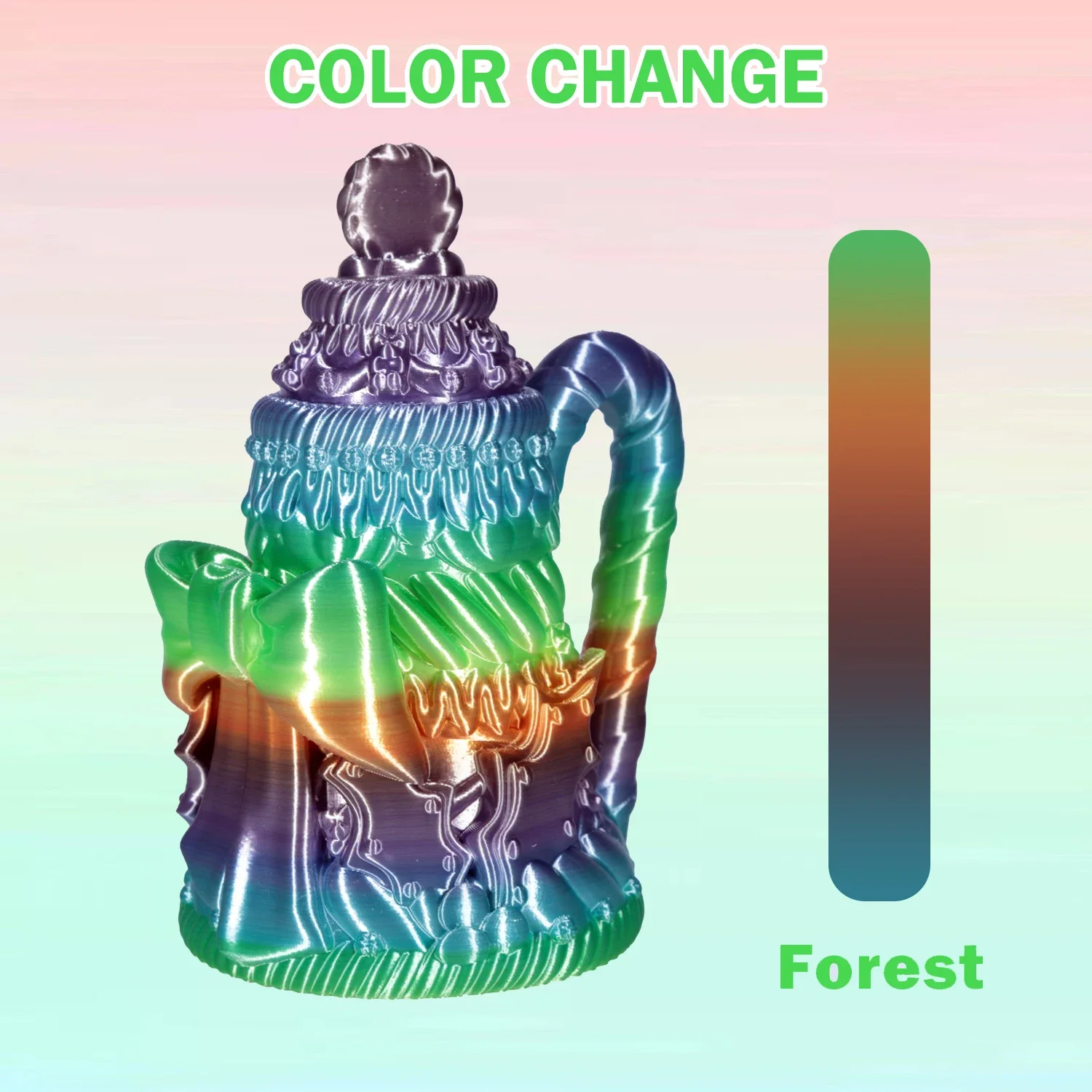 ERYONE Silk Rainbow Filament PLA 1.75mm for 3D Printer +/- 0.03mm, 0.25kg*4 Spools, Matte Marcron Rainbow, Matte Watercolor Rain
ERYONE Silk Rainbow Filament PLA 1.75mm for 3D Printer +/- 0.03mm, 0.25kg*4 Spools, Matte Marcron Rainbow, Matte Watercolor Rain