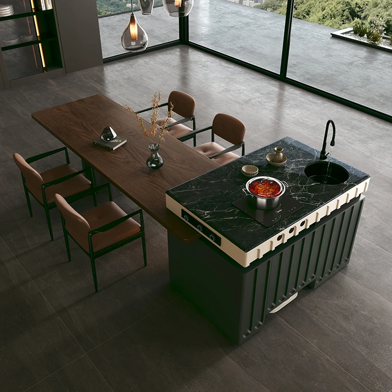 Luxury rotatable mid-island table integrated multi-functional kitchen solid wood retractable bar
Luxury rotatable mid-island table integrated multi-functional kitchen solid wood retractable bar