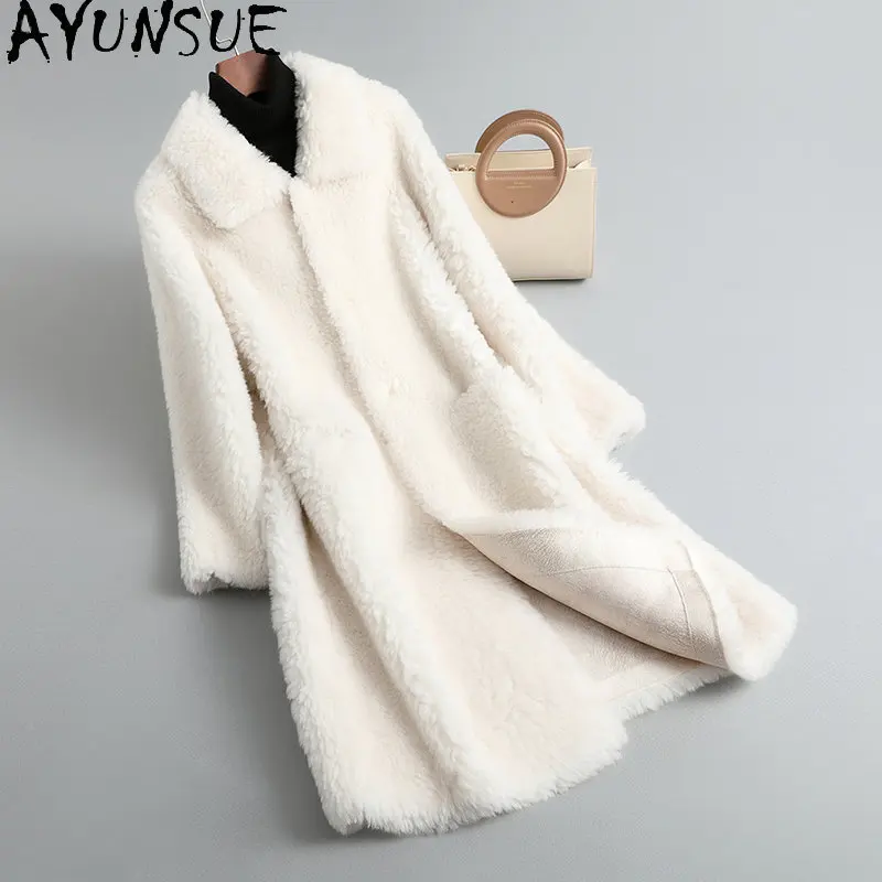 AYUNSUE Winter Sheep Shearing Jacket Women Elegant 100% Wool Coat Women Fur Coats Long Wool Jackets for Women Casaco Feminino
AYUNSUE Winter Sheep Shearing Jacket Women Elegant 100% Wool Coat Women Fur Coats Long Wool Jackets for Women Casaco Feminino