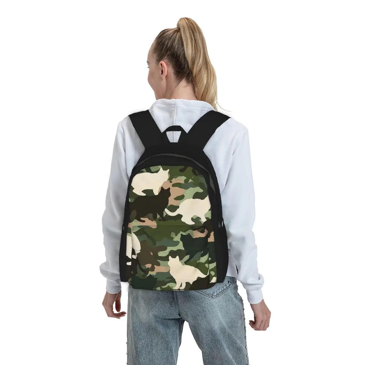 Cat Camouflage Backpack Student BookBag Children School Bag Computer Shoulder Bags for Men Women
Cat Camouflage Backpack Student BookBag Children School Bag Computer Shoulder Bags for Men Women