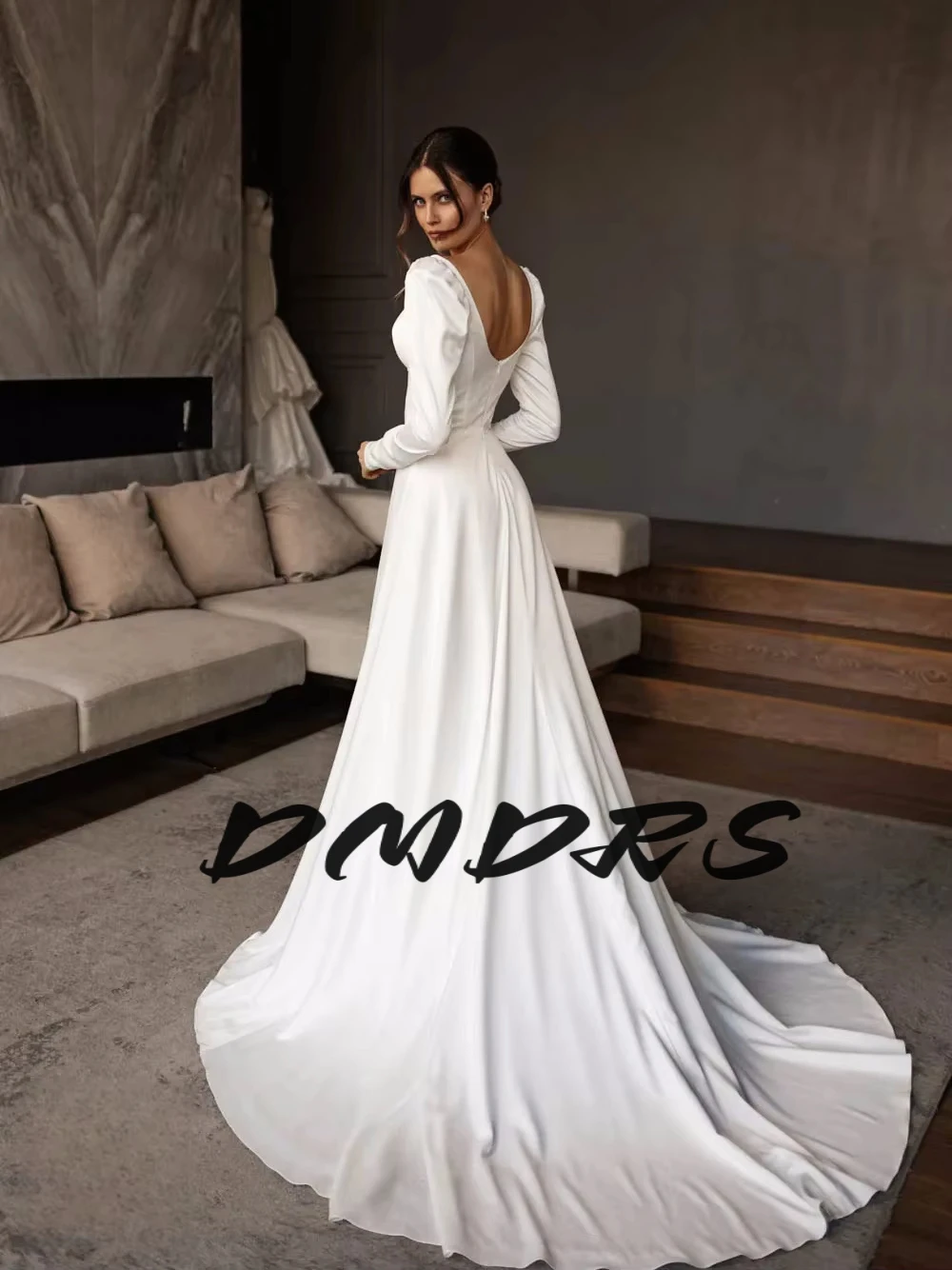 Elegant Sweetheart Neck Wedding Dresses Custom Made A Line Dress For Bride Graceful Puff Long Sleeve Bridal Gown Customized
Elegant Sweetheart Neck Wedding Dresses Custom Made A Line Dress For Bride Graceful Puff Long Sleeve Bridal Gown Customized