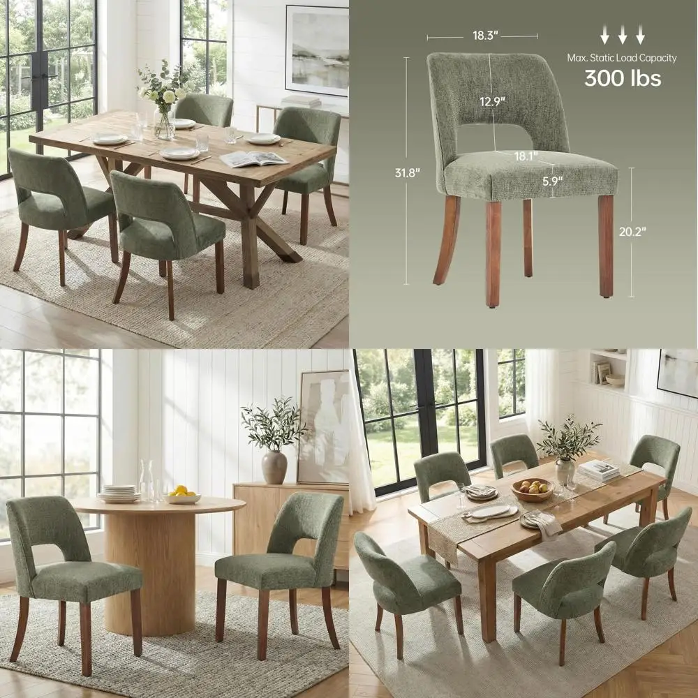 Wooden Dining Chairs Set o 4, Century ern Upholstered Dining Room Chairs with Rubberwood Legs, abric armhouse Kitchen Chairs wit
Wooden Dining Chairs Set o 4, Century ern Upholstered Dining Room Chairs with Rubberwood Legs, abric armhouse Kitchen Chairs wit