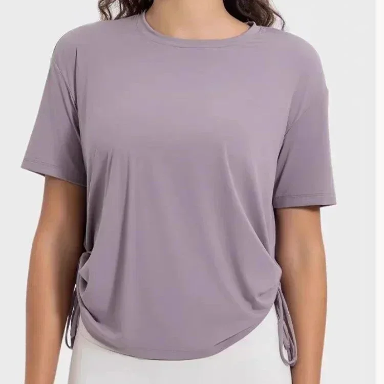 New Lemon Cool Breathable Quick-drying Drawstring Pleated TEE Loose Comfortable Round Neck Outdoor Sports Short Sleeve
New Lemon Cool Breathable Quick-drying Drawstring Pleated TEE Loose Comfortable Round Neck Outdoor Sports Short Sleeve